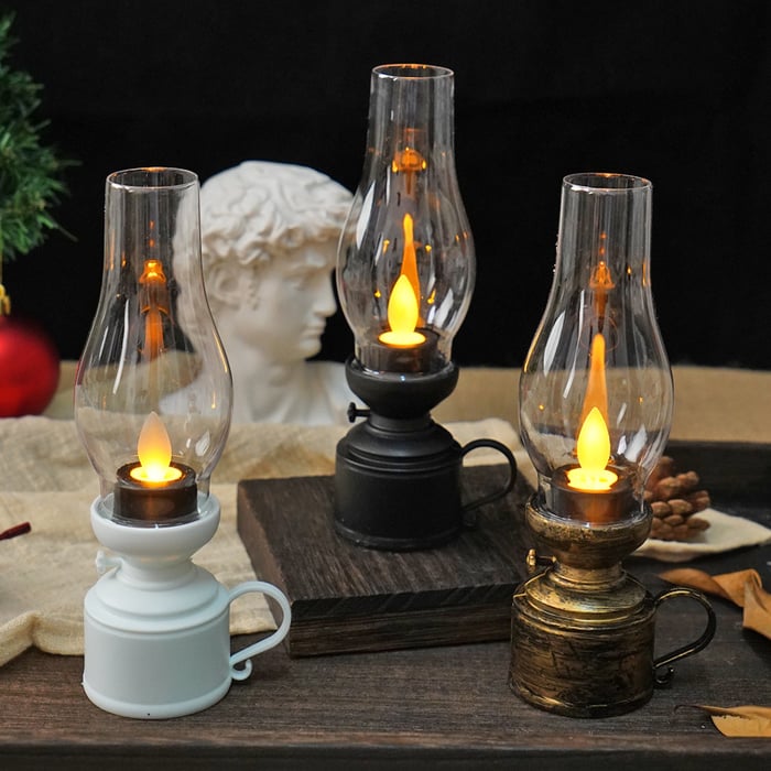 CandleLitght - LED Lámpara De Gueroseno De La Vendimia Vela de Oscilación Electrónica