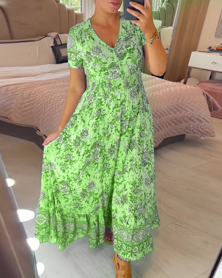 Wibia - Vestido con Estampado Floral y Cuello en V