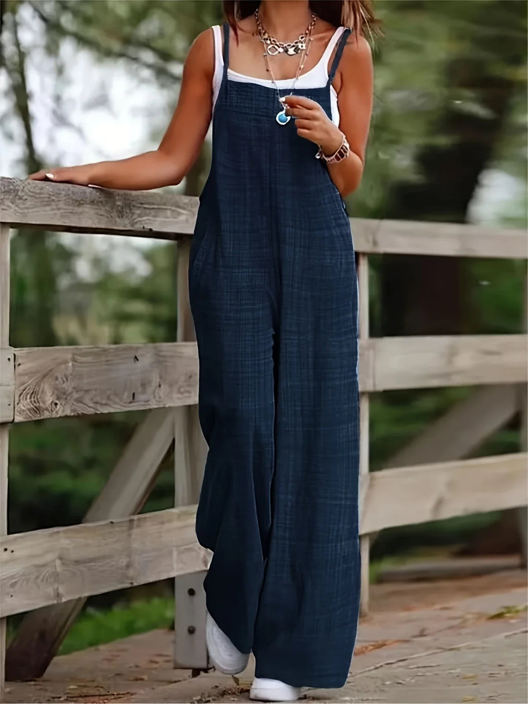 Annia - Mono Informal De Pierna Ancha Con Bolsillos