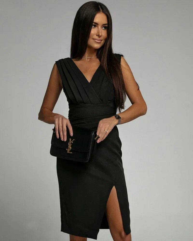 Sumitra - Elegante Minivestido Con Cuello En V