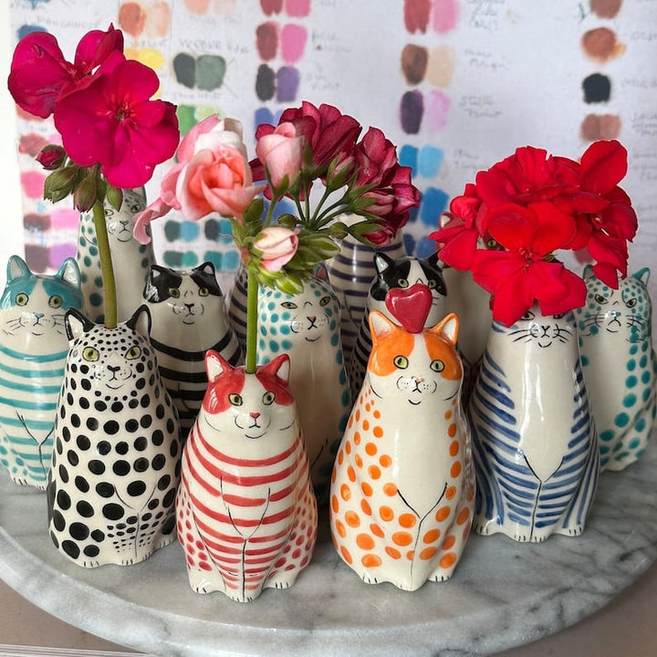 CatCraze - Colección de Jarrones con Gatos Pintados a Mano