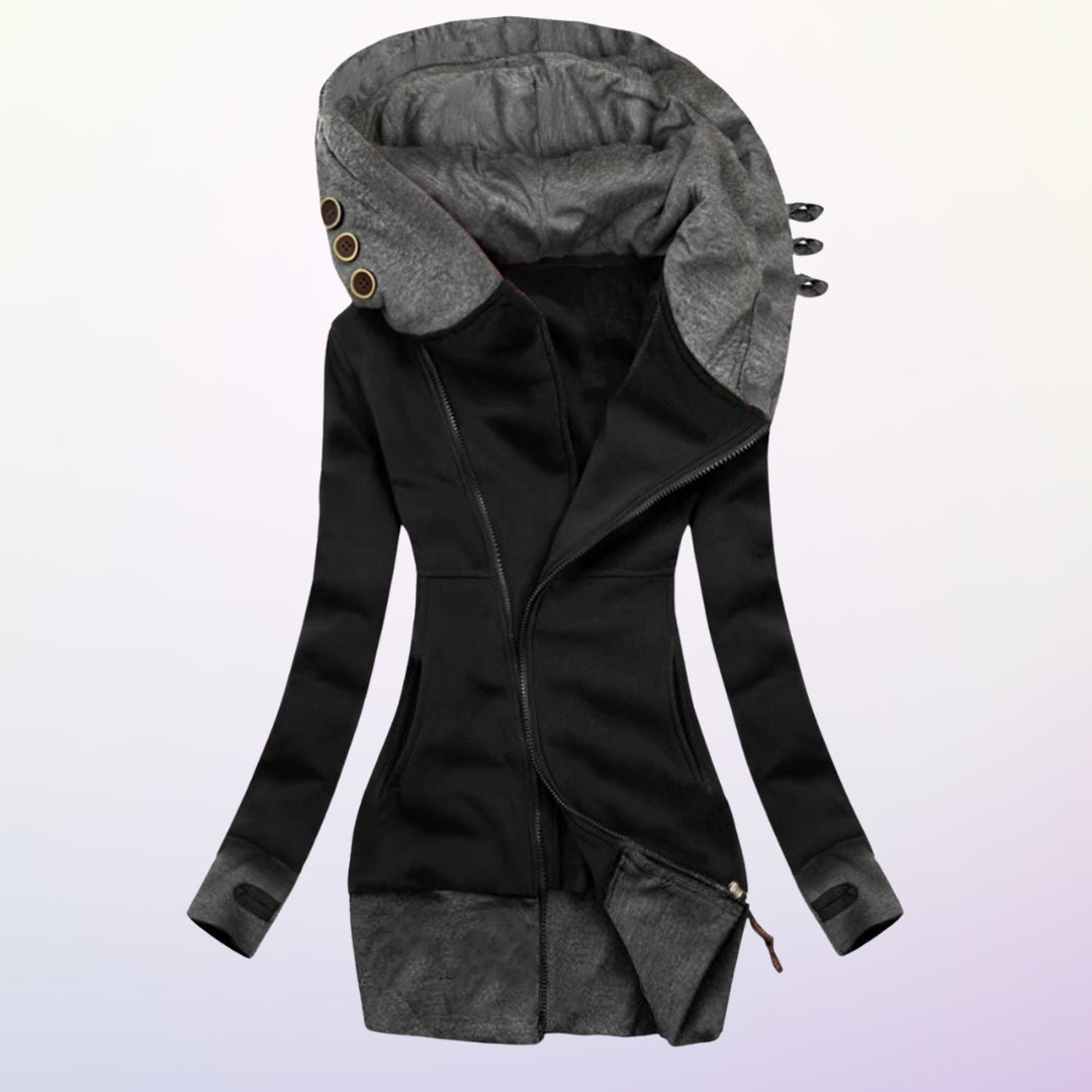 Zelma - Chaqueta de Manga Larga Con Cremallera