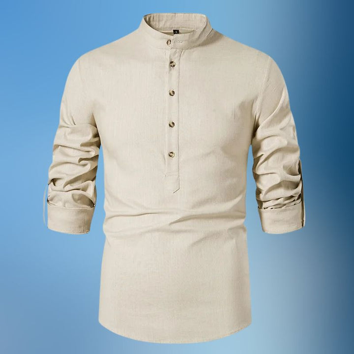 Dagobert - Camisa De Lino De Manga Larga