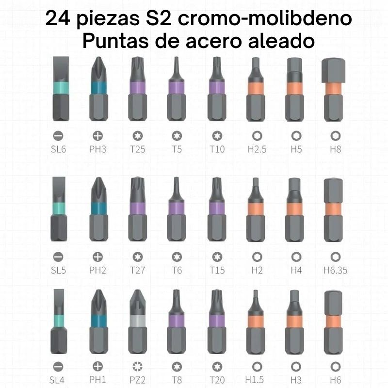 UltraFix - Kits De Herramientas De Destornillador De Carraca 24 En 1