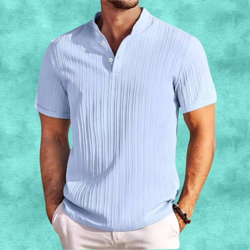 Tomasz - Camisa Informal De Lino a Rayas Con Botones