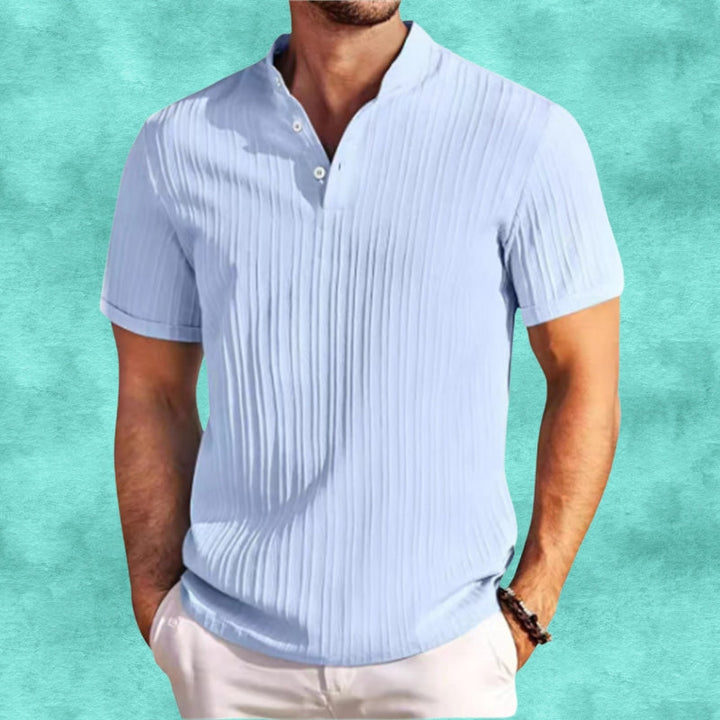Tomasz - Camisa Informal De Lino a Rayas Con Botones
