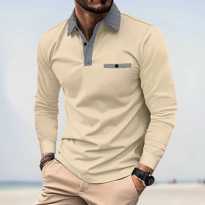 Gontran - Polo Camisas de Manga Larga