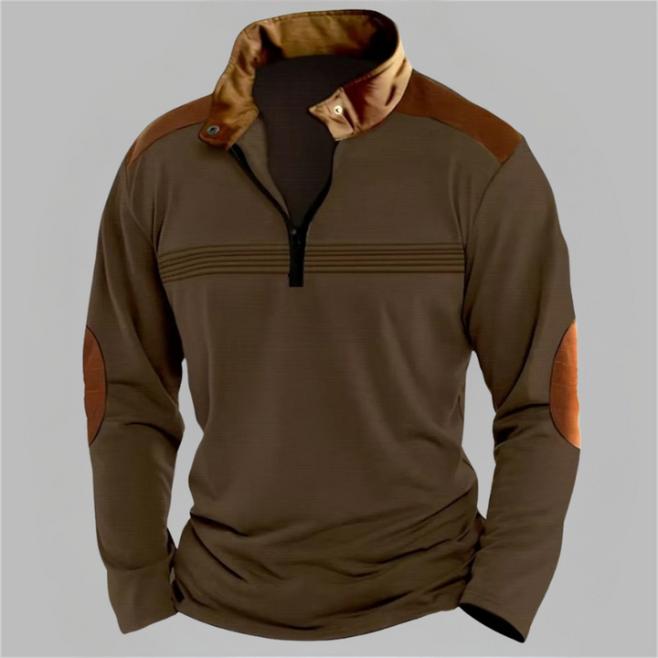 Nael - Cómodo Polo Camisa De Manga Larga