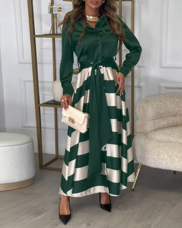 Sophie - Vestido Elegante A Rayas