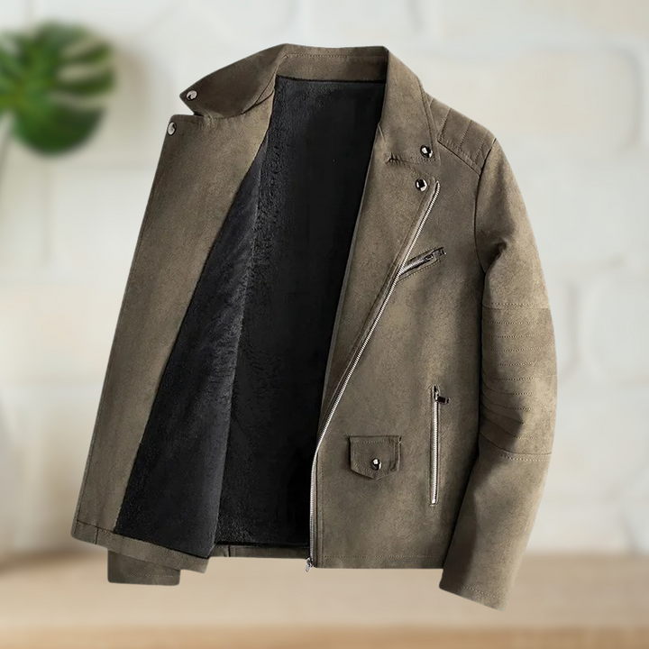 Theo – Chaqueta De Cuero Forrada De Lana