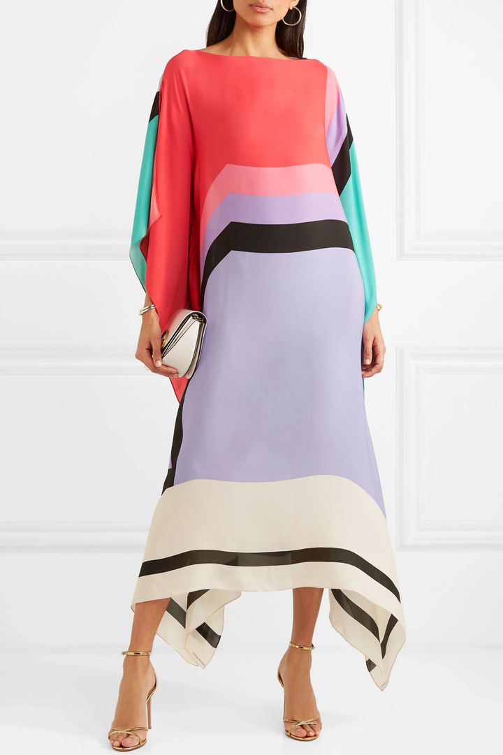 Shraddha - Vestido Patchwork Con Estampado De Rayas