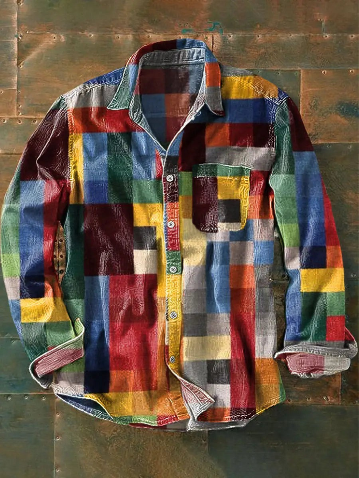 Lorcan - Camisa unisex de Manga Larga en Colores del Arcoíris