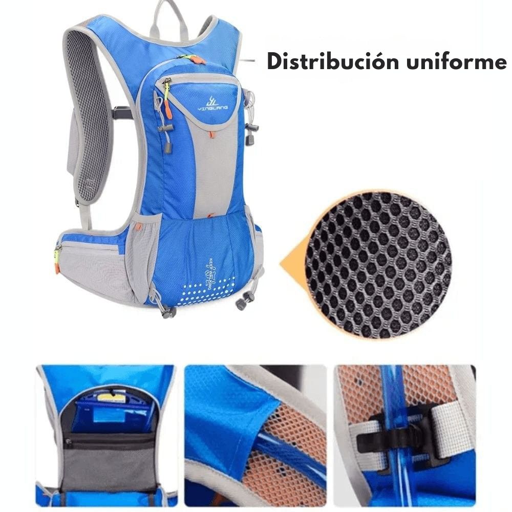 VelocityPack - Mochila Impermeable y Multifuncional Para Ciclistas