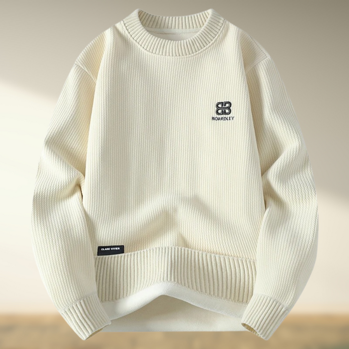 Zenas - Jersey de Cuello Redondo Bordado