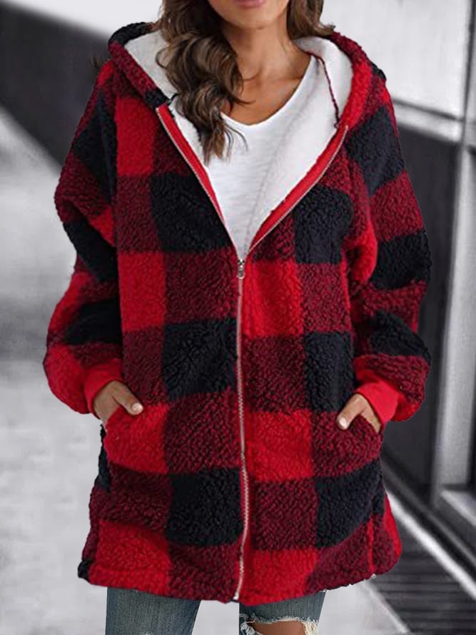 Brietta - Abrigo Suelto Con Capucha Oversize