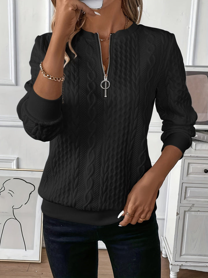 Erna - Elegante jersey con cremallera para mayor comodidad y estilo