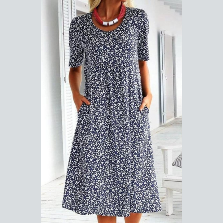 Wilda - Elegante Vestido Midi Con Estampado Floral