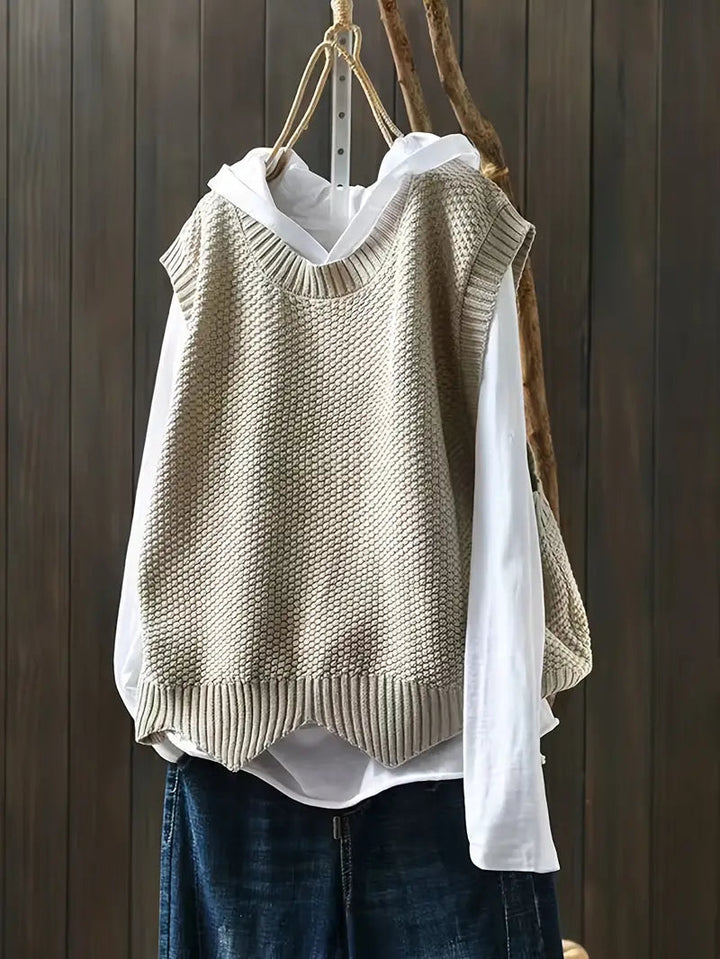 Ramona - Jersey de Punto Con Cuello Redondo