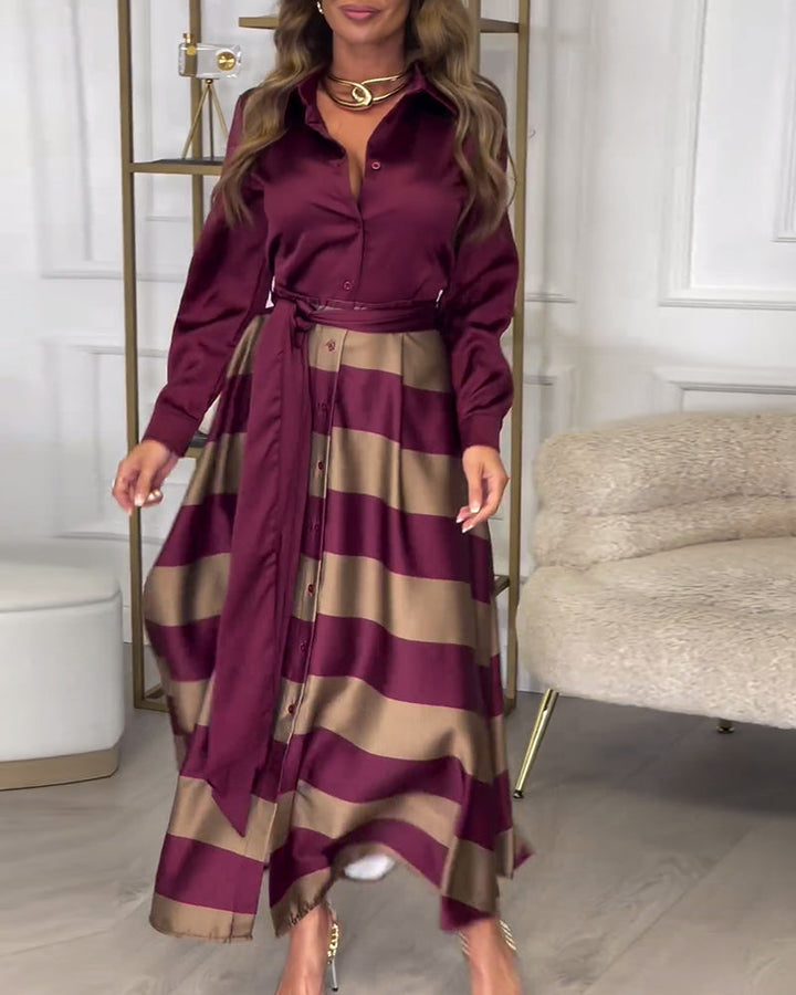 Sophie - Vestido Elegante A Rayas