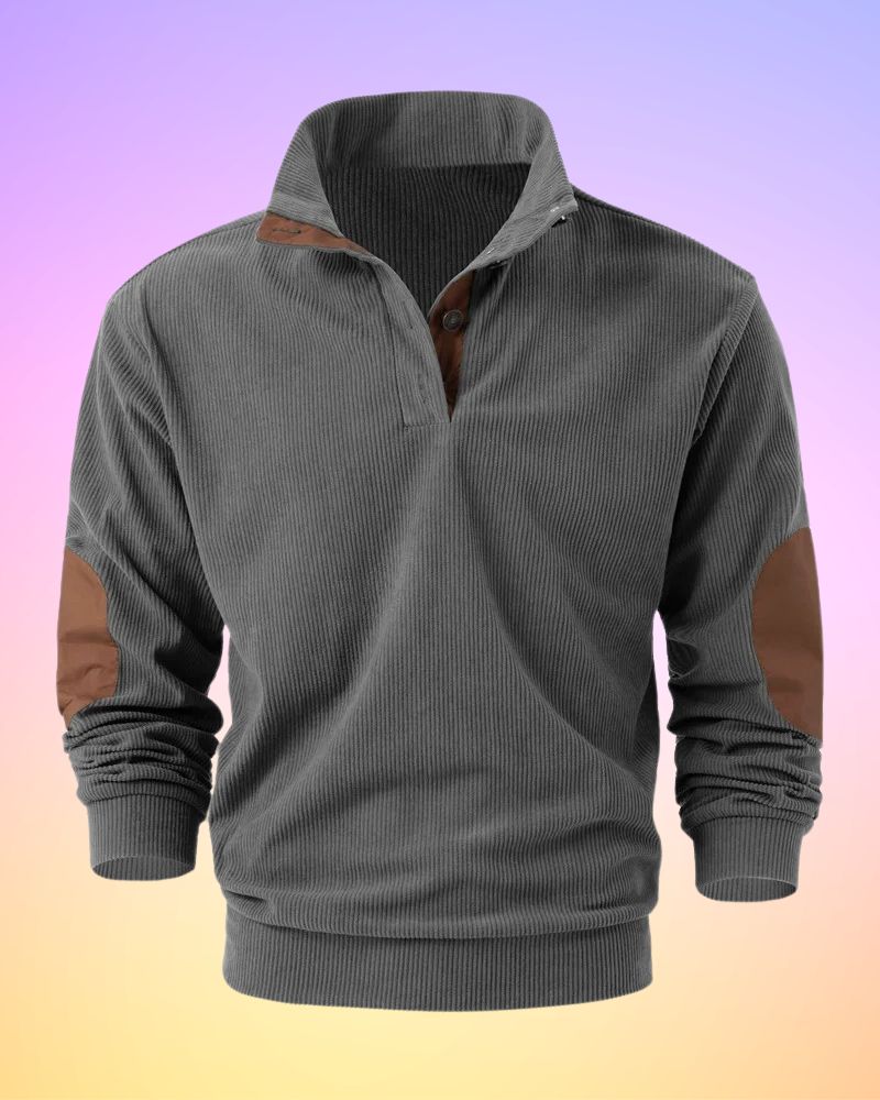 Schorsch - Camisa De Manga Larga Semiabierta De Color Sólido