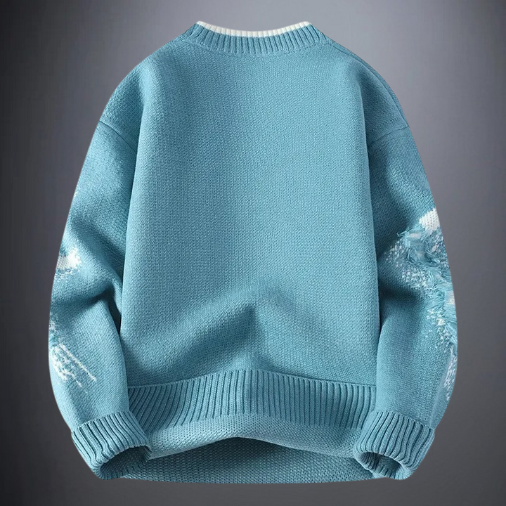 Thilo - Jersey de Punto con Cuello Redondo