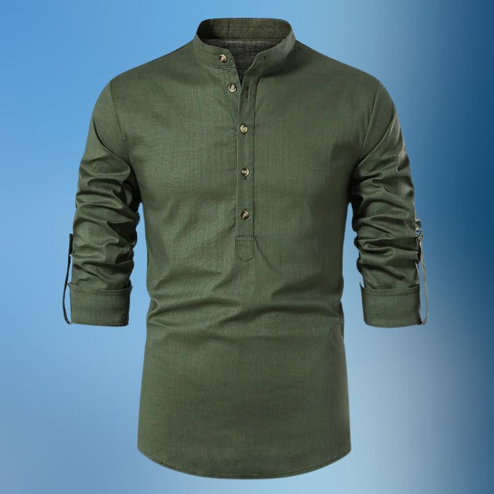 Dagobert - Camisa De Lino De Manga Larga
