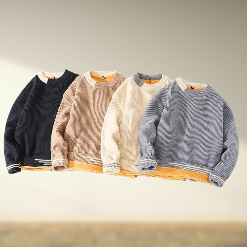 Yashar - Jersey de Punto de Cuello Redondo