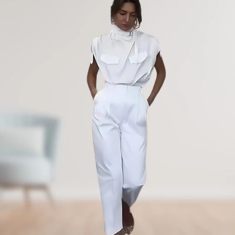 Reinhild - Conjunto De Dos Piezas De Blusa y Pantalón