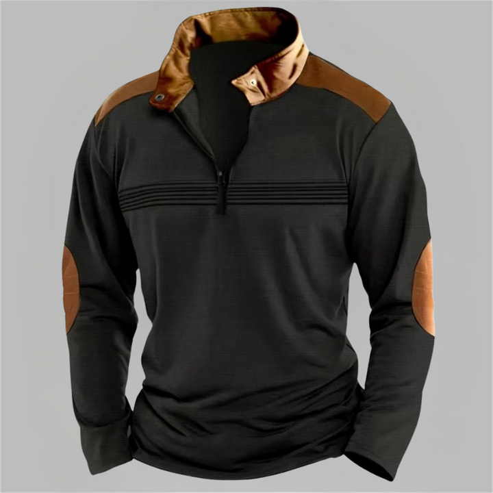 Nael - Cómodo Polo Camisa De Manga Larga