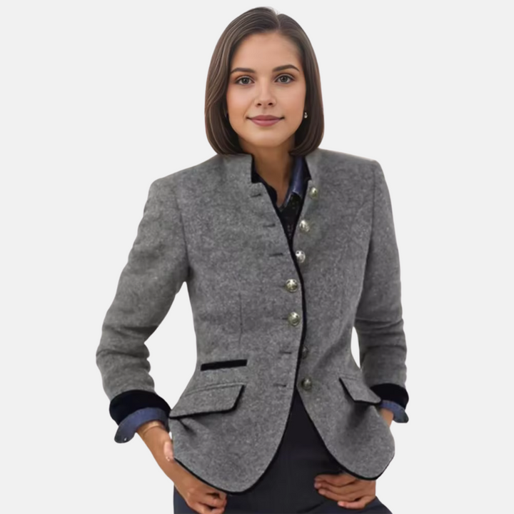 Nilja - Blazer Informal De Manga Larga Con Botones