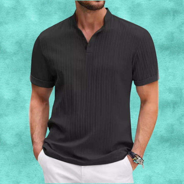 Tomasz - Camisa Informal De Lino a Rayas Con Botones
