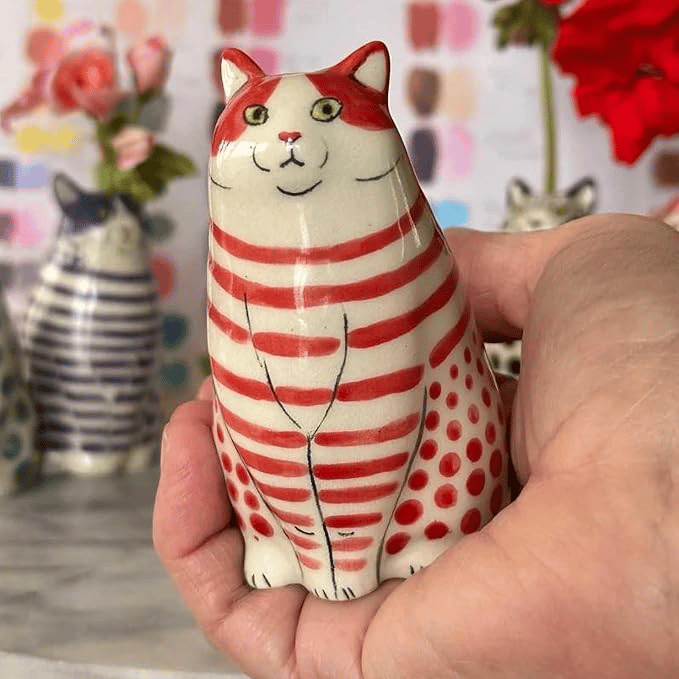 CatCraze - Colección de Jarrones con Gatos Pintados a Mano
