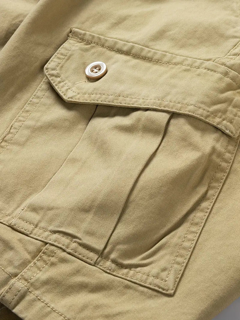 Mauro - Elegantes Pantalones Cortos Con Multibolsillos