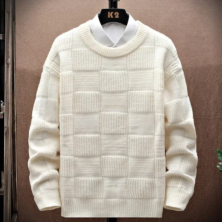 Yaxin - Jersey Informal de Cuadros Retro