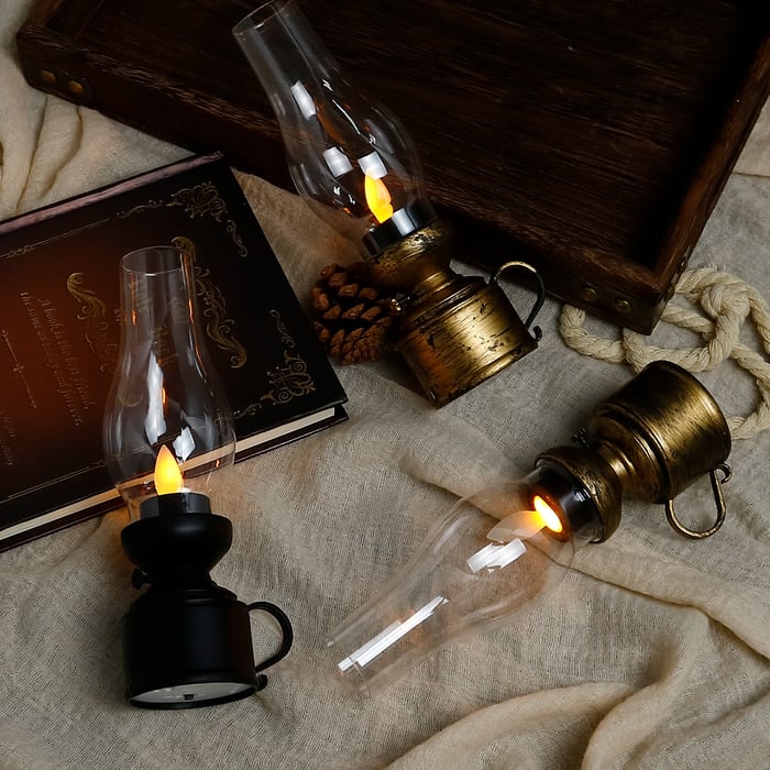 CandleLitght - LED Lámpara De Gueroseno De La Vendimia Vela de Oscilación Electrónica