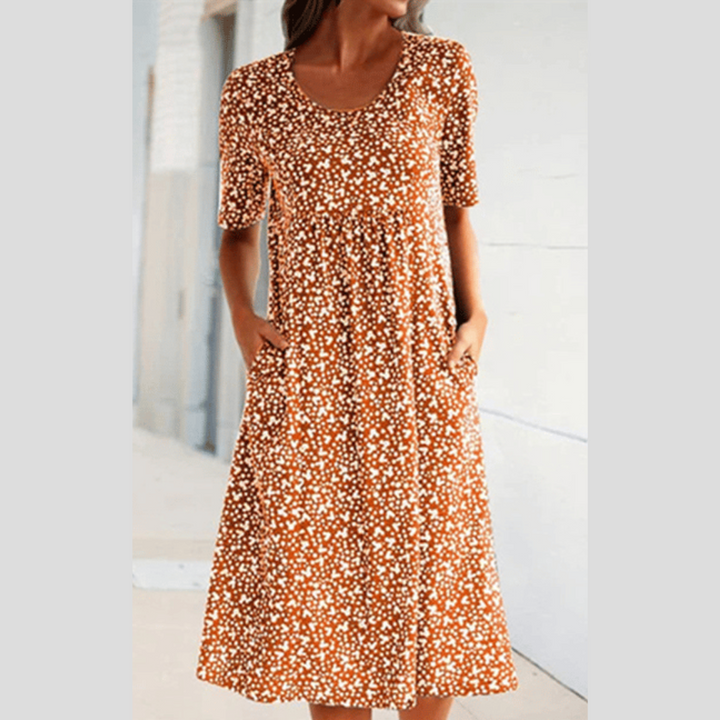 Wilda - Elegante Vestido Midi Con Estampado Floral
