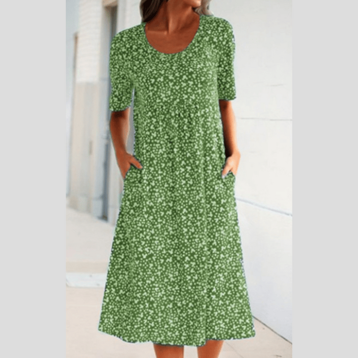 Wilda - Elegante Vestido Midi Con Estampado Floral