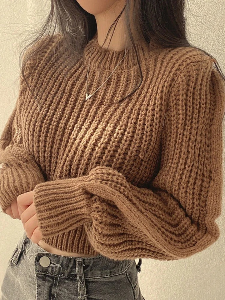Kalina - Tops Sueltos de Punto Vintage de Manga Larga