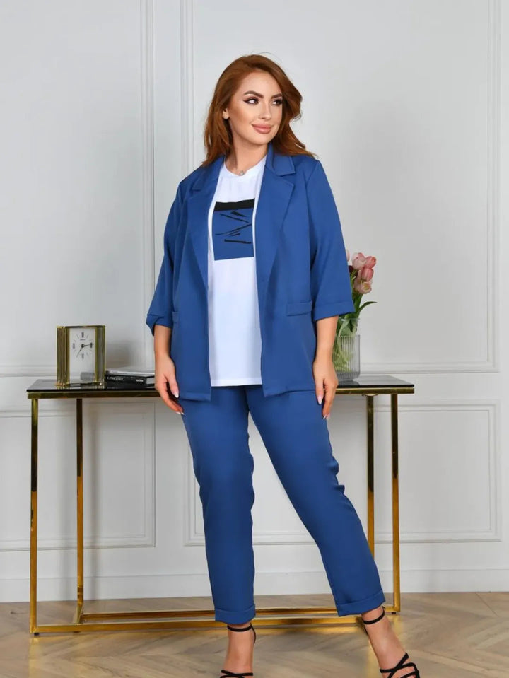 Yafit - Elegante Conjunto De Blazer y Pantalón