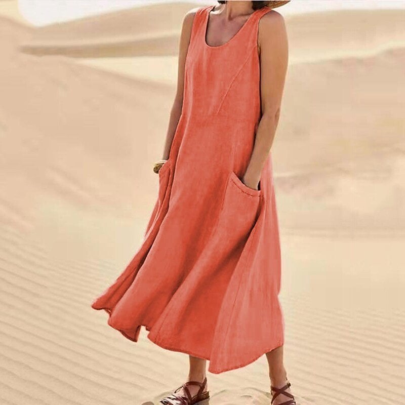 Pinkky - Vestido De Algodón Sin Mangas
