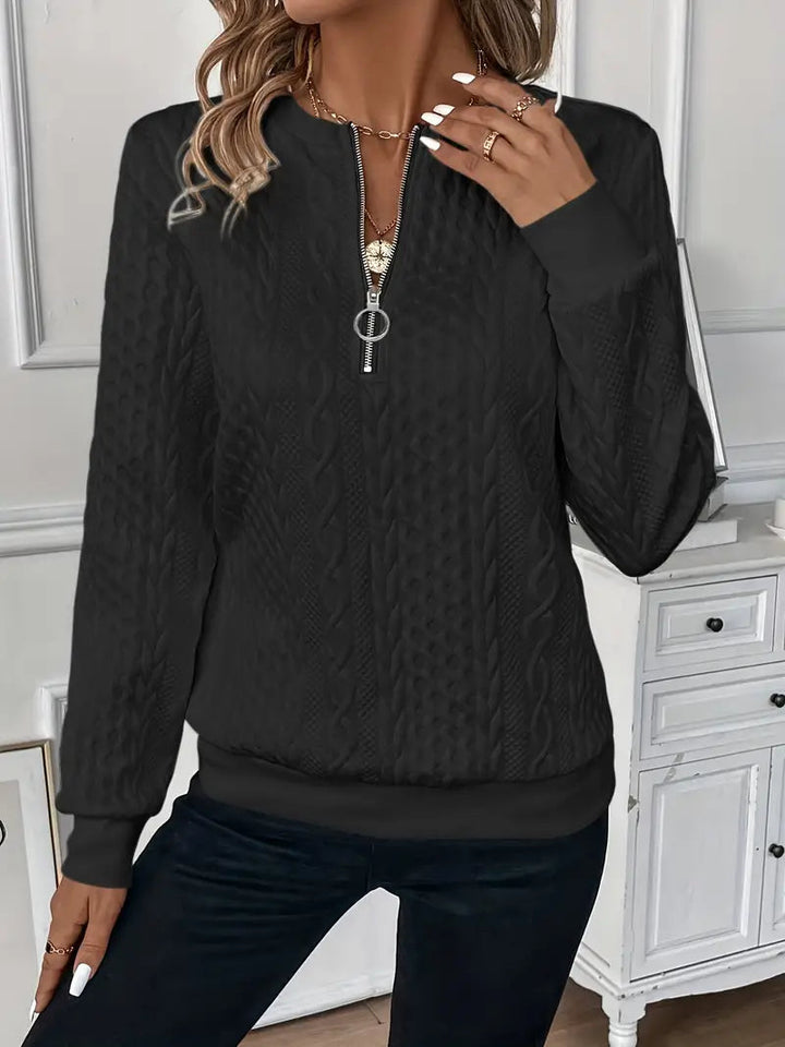 Erna - Elegante jersey con cremallera para mayor comodidad y estilo