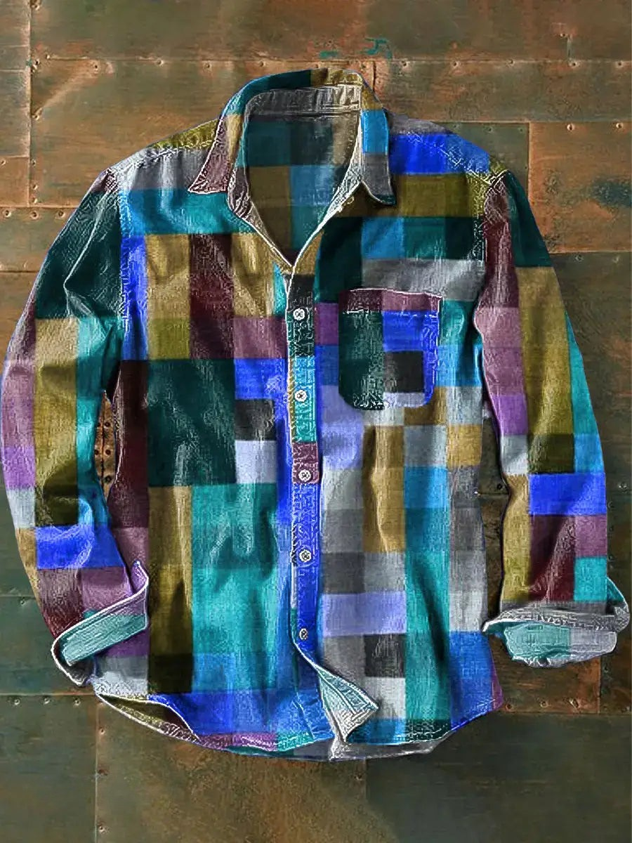 Lorcan - Camisa unisex de Manga Larga en Colores del Arcoíris