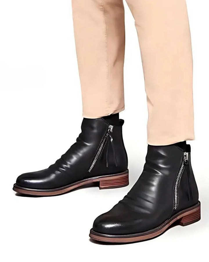 Benes - Botines De Piel Con Cremallera Lateral
