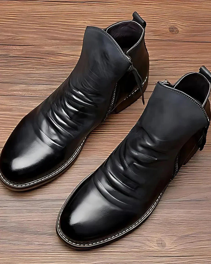Benes - Botines De Piel Con Cremallera Lateral