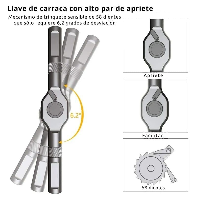 UltraFix - Kits De Herramientas De Destornillador De Carraca 24 En 1