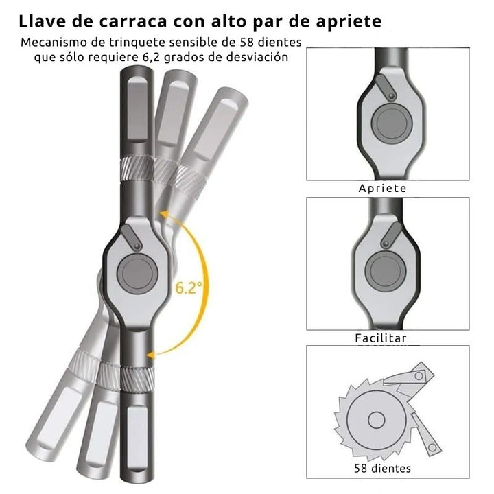 UltraFix - Kits De Herramientas De Destornillador De Carraca 24 En 1