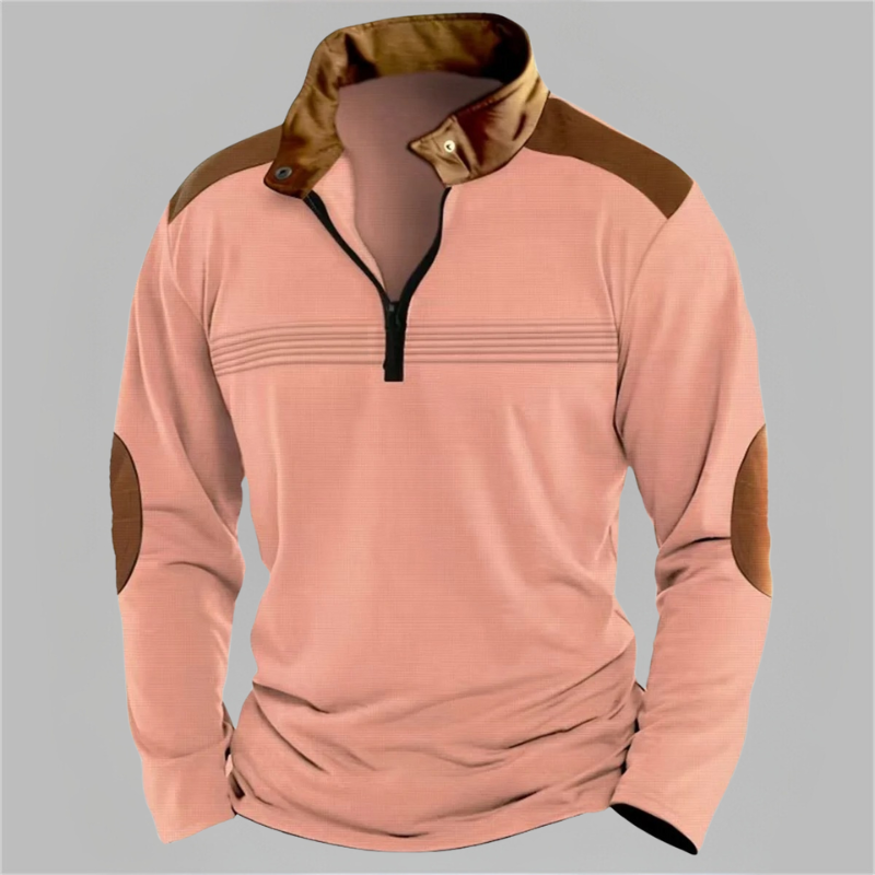 Nael - Cómodo Polo Camisa De Manga Larga