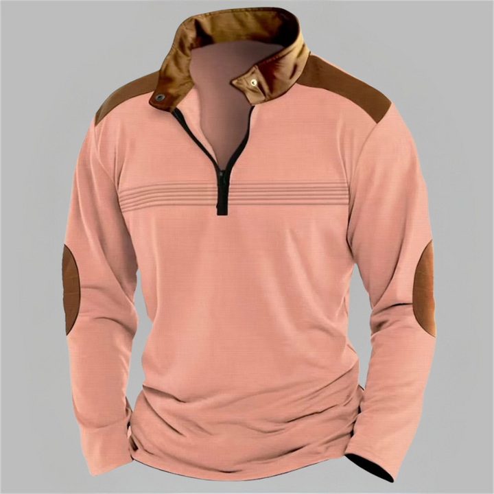 Nael - Cómodo Polo Camisa De Manga Larga