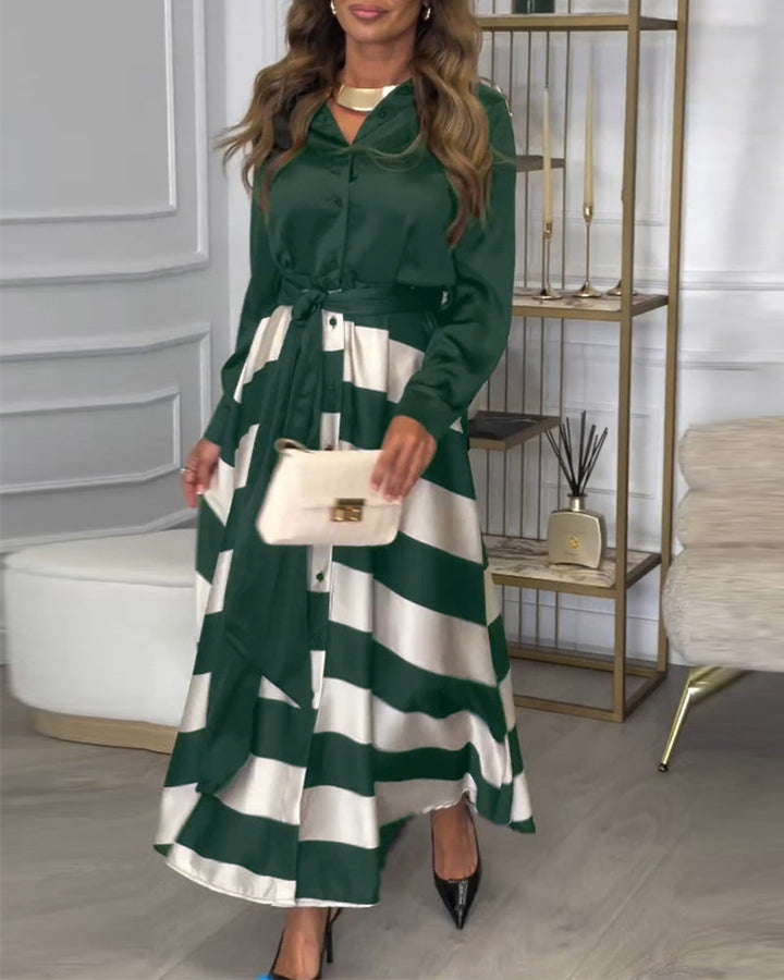 Sophie - Vestido Elegante A Rayas