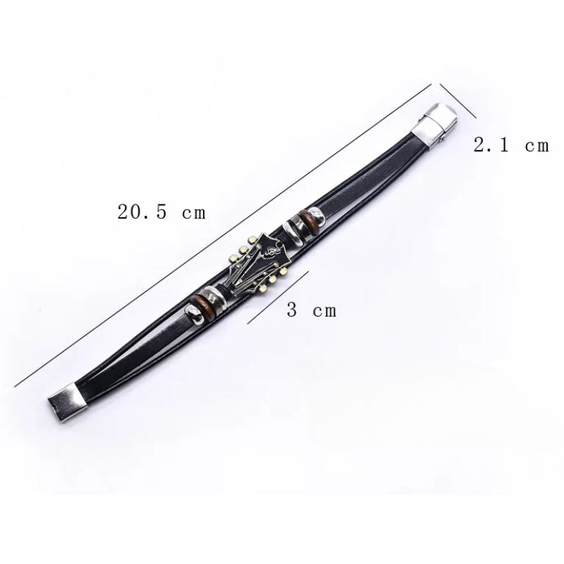 Guitarista - Pulsera De Cuero Para Guitarra